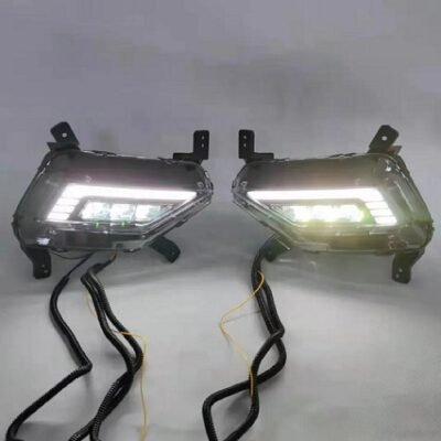 Fog LED with Turn Indicator DRl Compatible with Creta 2020, 2021 2022 Set of 2(Day Time Running Light)