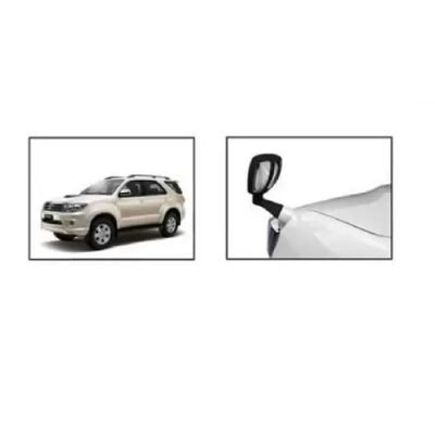 Car Bonnet Front Fender Rear Side Mirror Wide Angle View Mirror (Black) for All car
