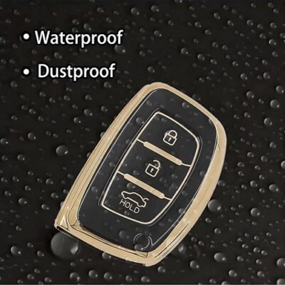 Smart Key Remote Case Covers SMART1 (Black) [ for Hyun-dai Creta | i20 | Aura | Verna | Xcent | Tucson | Elantra ]