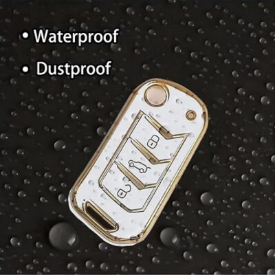 Smart Key Remote Case Covers White [ for Mahin-dra Marazzo | TUV300 | Scorpio | Thar | XUV 700/300 | Bolero ]