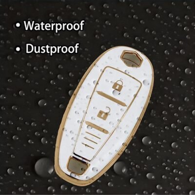 Smart Key Remote Case Covers (for Suzuki-Smart-3, White)