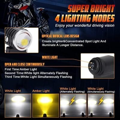 2PCS Motorcycle Fog Light