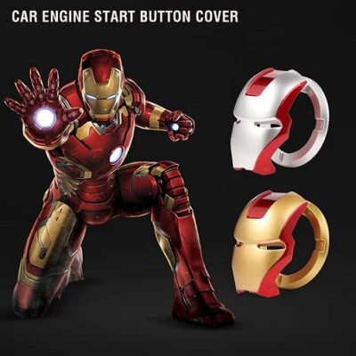 Car Engine Start Stop Switch Lambo Style Button Cover Decorative Auto Accessories Push Button Sticky Cover Car Interior I ron Man