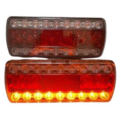 1PAIR Universal Truck Super Bright LED Tail Light Assembly 12V 2PC/set Suitable for Eicher Canter Trucks Break light back rear lamp