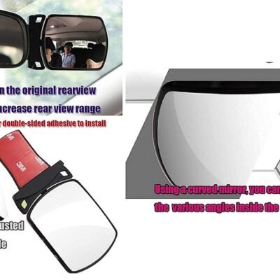 Original 3R Interior Rear View Blind Spot Plastic ABS Mirror, Back Seat Kids Monitoring for All Cars