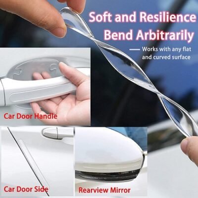 Car Door Handle Scratch Protector 12PCS Transparent Universal Handle Protector Accessories Clear Door Bowl Paint Protection Film Waterproof Anti-Scratch Stickers Covers