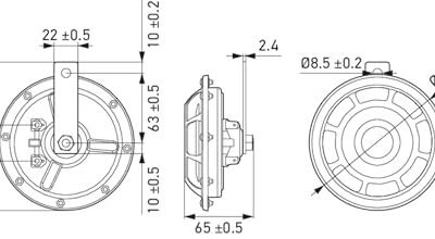 Red Grill Super tone Horn Set (12V,300/500 Hz,105-118 dB @ 2 m) | For Bikes and Cars | Red