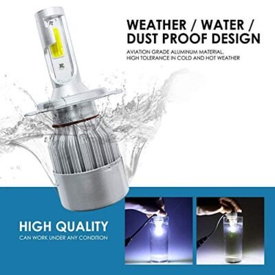 C6 12V H4 Car LED Headlight Cool White (Set of 2)